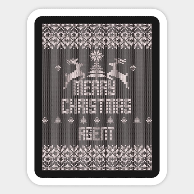 Merry Christmas AGENT Sticker by ramiroxavier